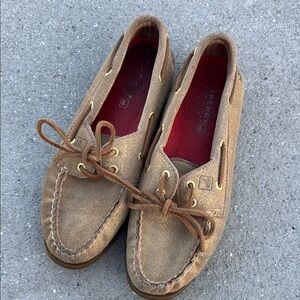 Sperry gold glitter Boat Shoes
